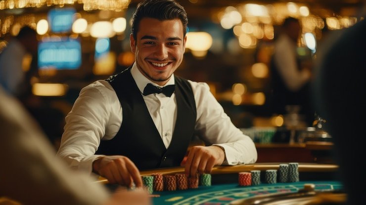 Antarmuka permainan Sweet Bonanza di link topanwin dengan grid 6x5 dan simbol buah berwarna-warni